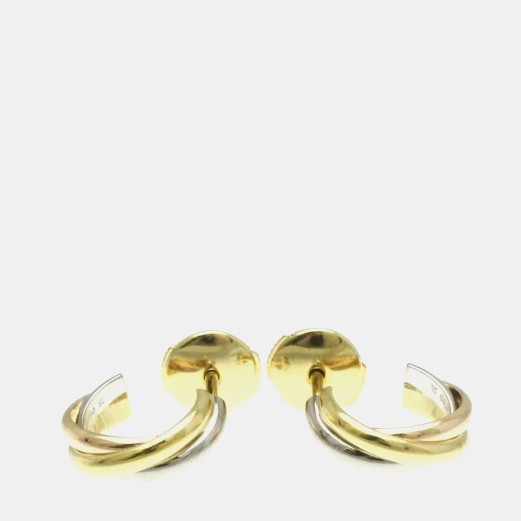 商品[二手商品] Cartier|Cartier 18K Yellow, Rose, White Gold Trinity Earring,价格¥18311,第2张图片详细描述