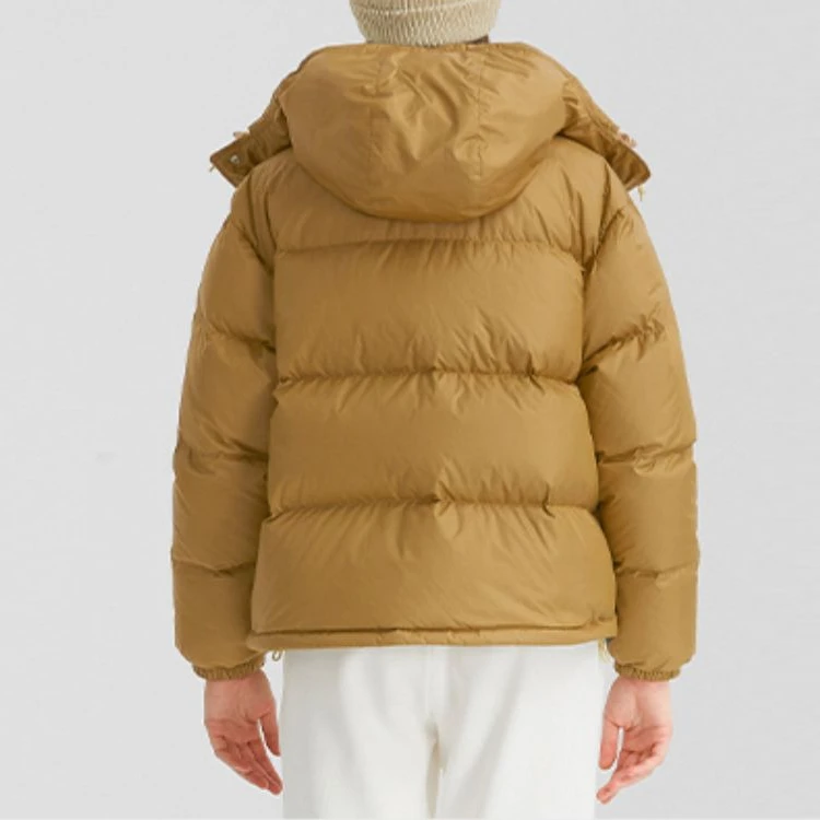 商品[国内直发] The North Face|北面 品牌Logo印花户外运动休闲连帽面包羽绒服 女款 卡其色,价格¥1963,第4张图片详细描述