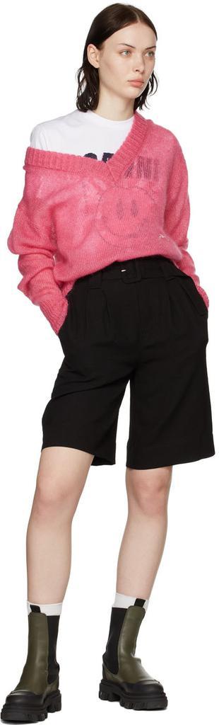 商品Ganni|Black Recycled Polyester Shorts,价格¥696,第6张图片详细描述