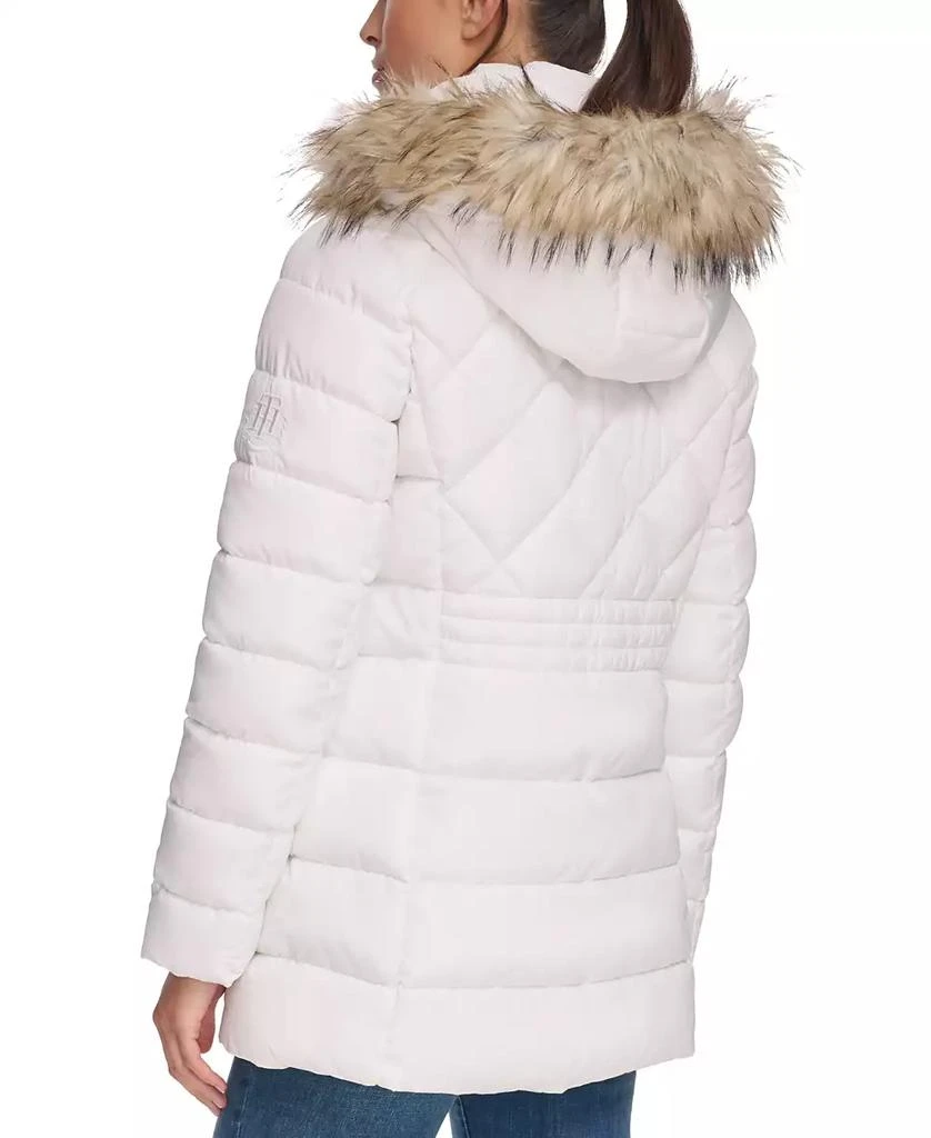 商品Tommy Hilfiger|Women's Bibbed Faux-Fur-Trim Hooded Puffer Coat, Created for Macy's,价格¥472,第3张图片详细描述