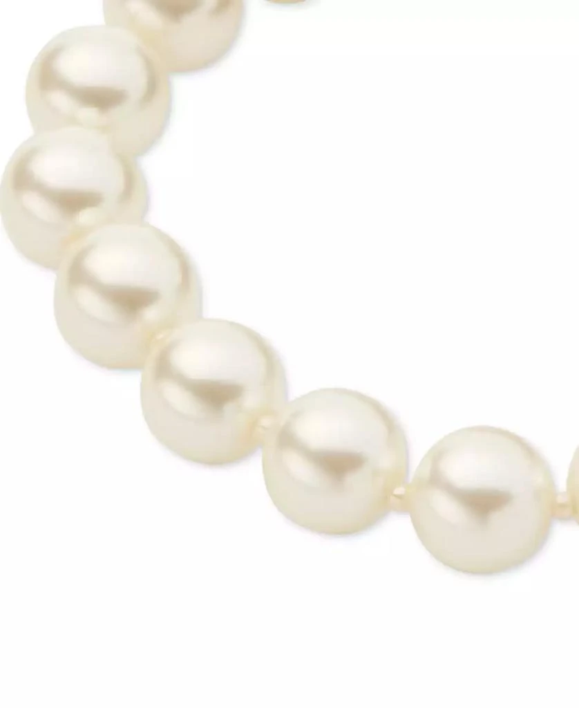 商品Kate Spade|Gold-Tone Velvet Bow Imitation Pearl Stretch Bracelet,价格¥520,第2张图片详细描述