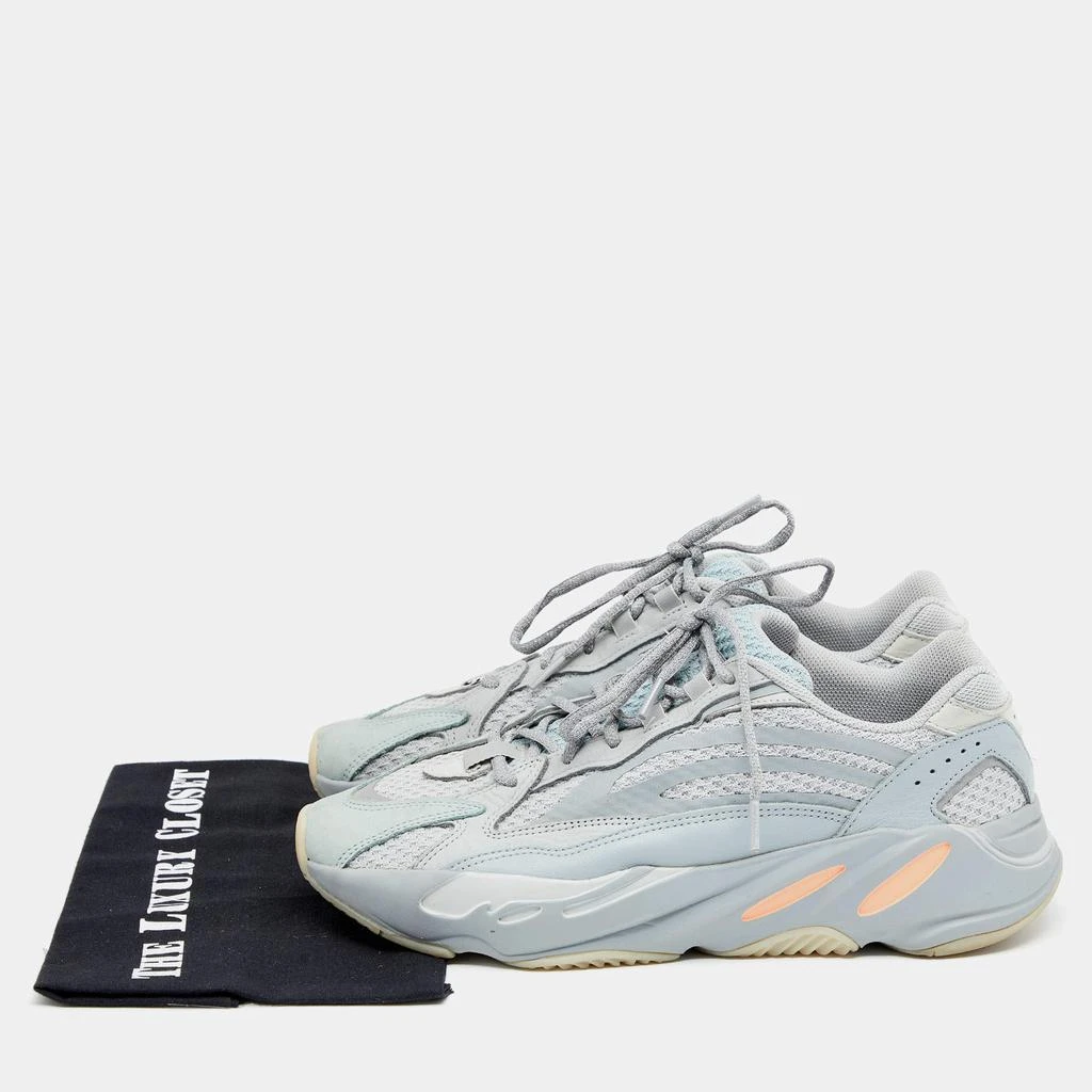 Yeezy x Adidas Grey/Blue Nubuck Leather And Mesh Boost 700 V2 Inertia Sneakers Size 45 1/3 商品
