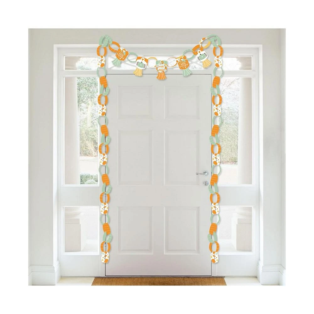 商品Big Dot of Happiness|Little Pumpkin - Decoration Kit - Fall Birthday Party or Baby Shower Paper Chains Garland - 21 feet,价格¥142,第3张图片详细描述