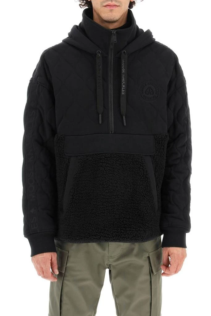 商品Moose Knuckles|Moose Knuckles Embossed Puff Logo Patch Zipped Sweater,价格¥3148,第2张图片详细描述
