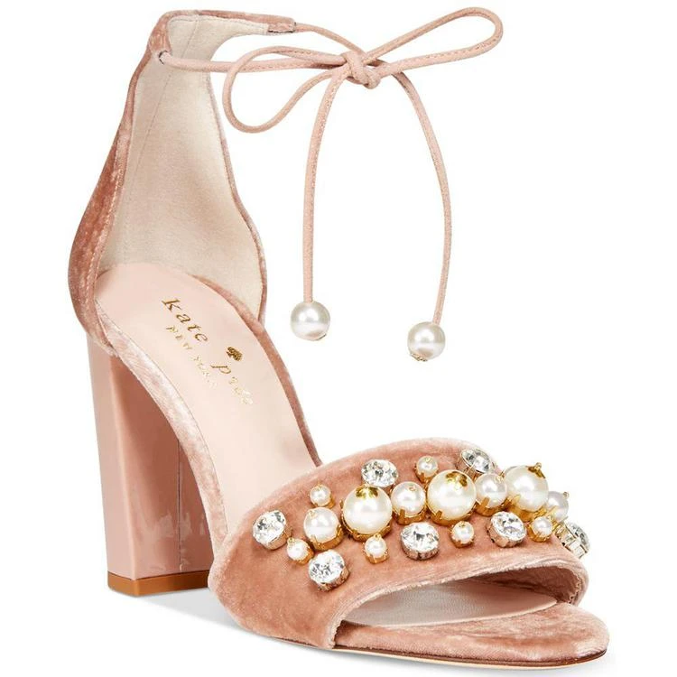 商品Kate Spade|Iverna Pearl-Studded Open-Toe Pumps,价格¥527,第2张图片详细描述