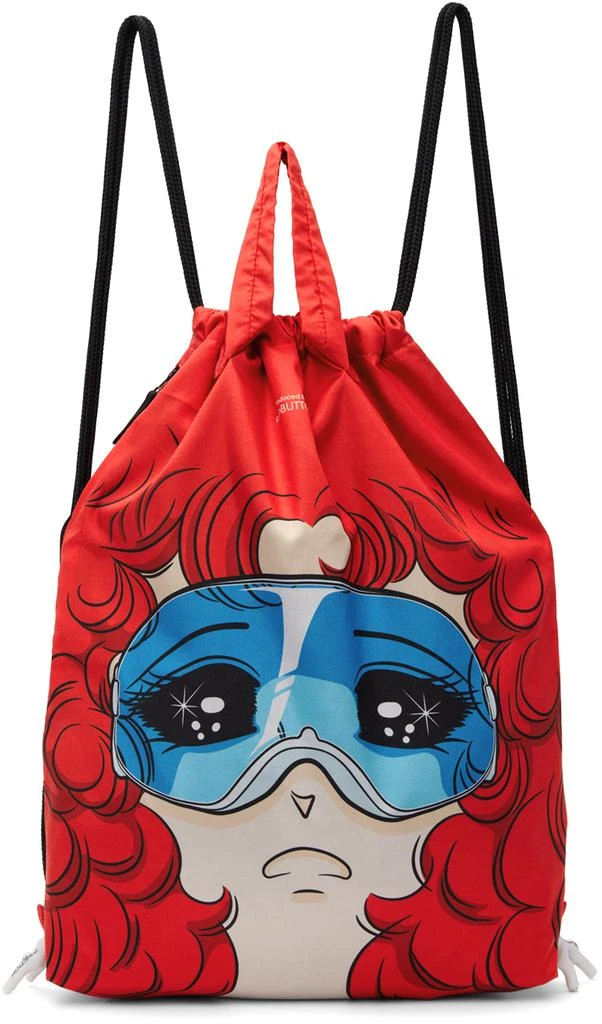 商品pushBUTTON|SSENSE Exclusive Red Goggles Girl Backpack,价格¥1306,第1张图片