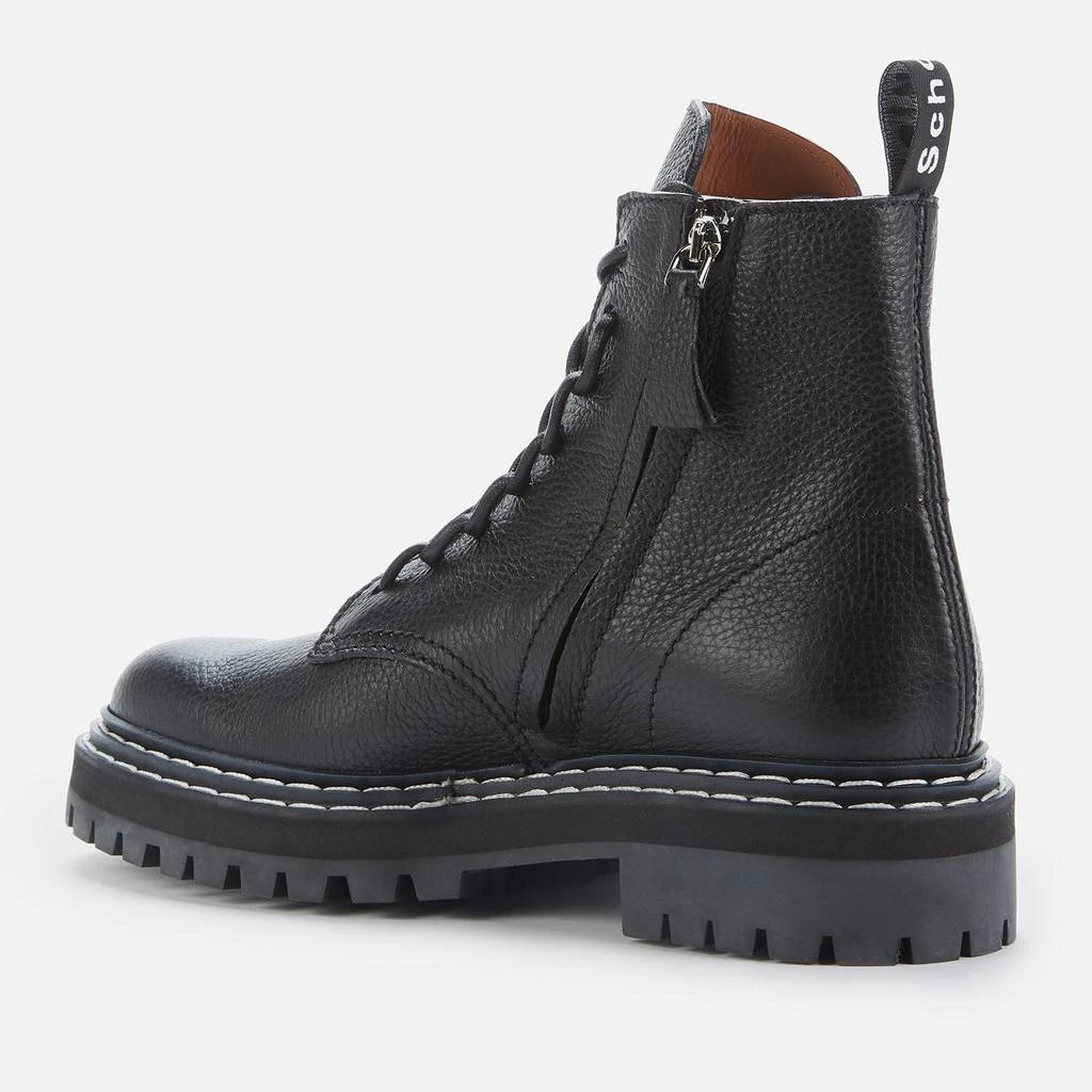 商品Proenza Schouler|Proenza Schouler Women's Lug Sole Leather Combat Boots - Black,价格¥2155,第3张图片详细描述