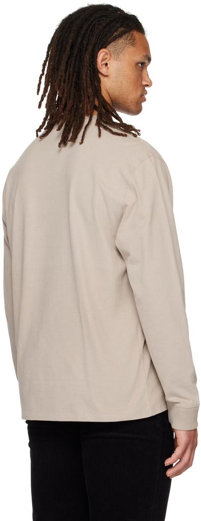 Taupe Crewneck Long Sleeve T-Shirt商品第3张图片规格展示