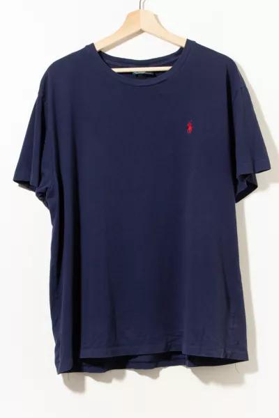 Vintage 1990s Ralph Lauren Polo Horse Logo Navy Blue T-Shirt商品第1张图片规格展示