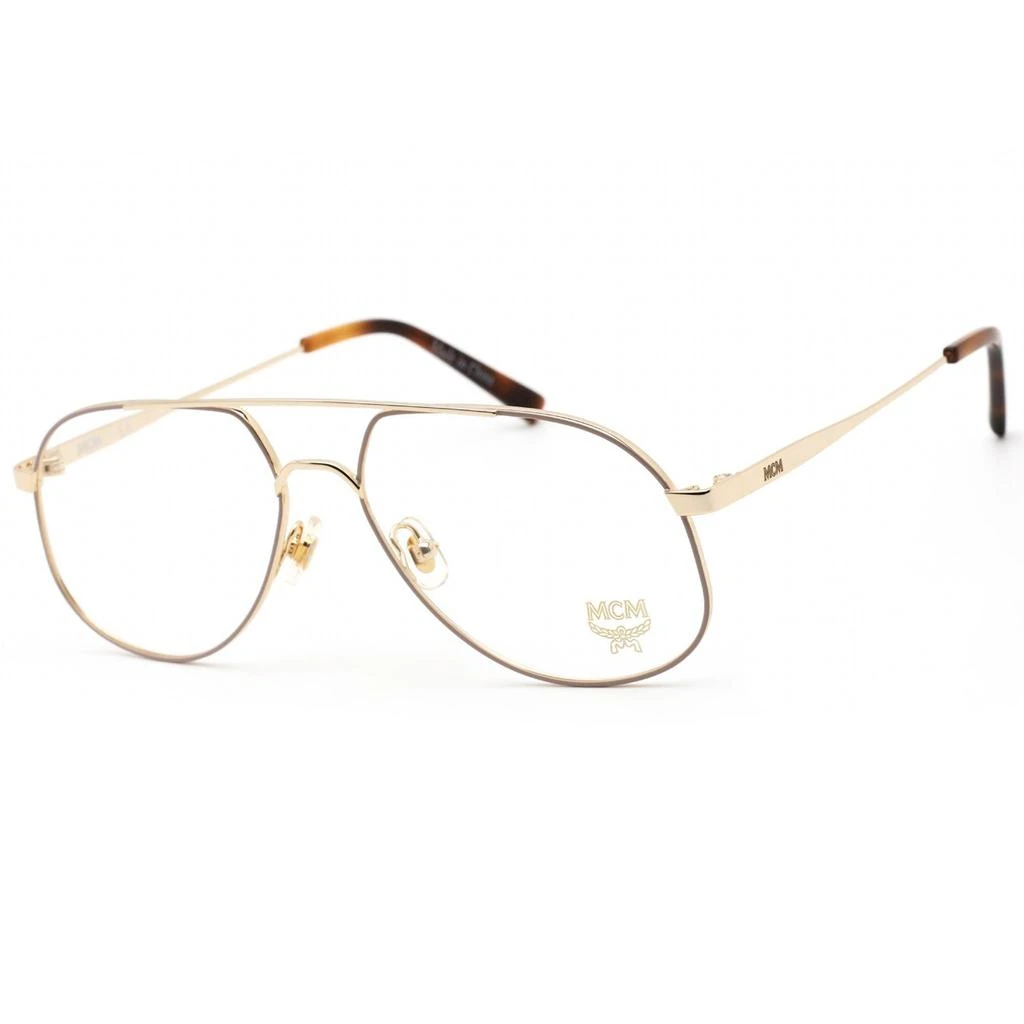 商品MCM|MCM Women's Eyeglasses - Clear Demo Lens Nude/Gold Aviator Metal Frame | MCM2138 290,价格¥440,第1张图片