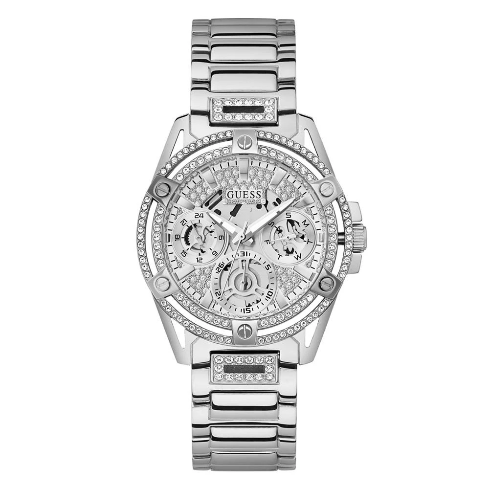 商品GUESS|Women's Silver-Tone Stainless Steel Bracelet Watch 40mm,价格¥560,第1张图片