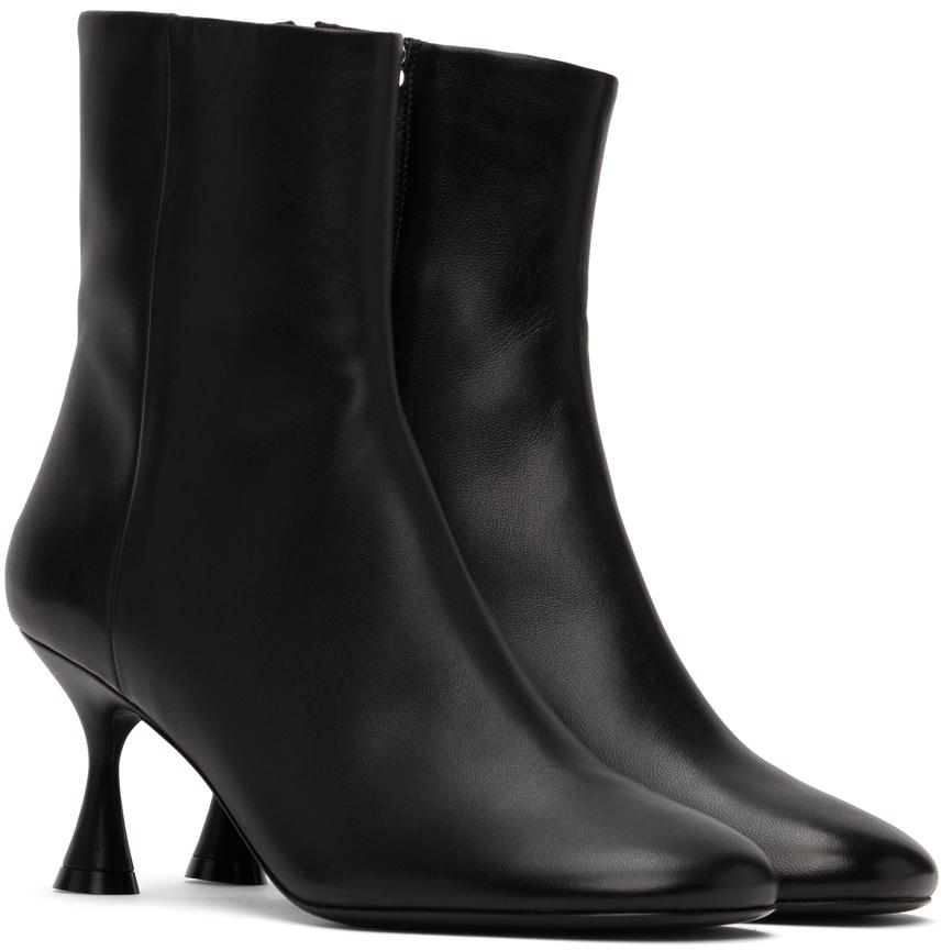 Black Leather Ankle Boots商品第4张图片规格展示