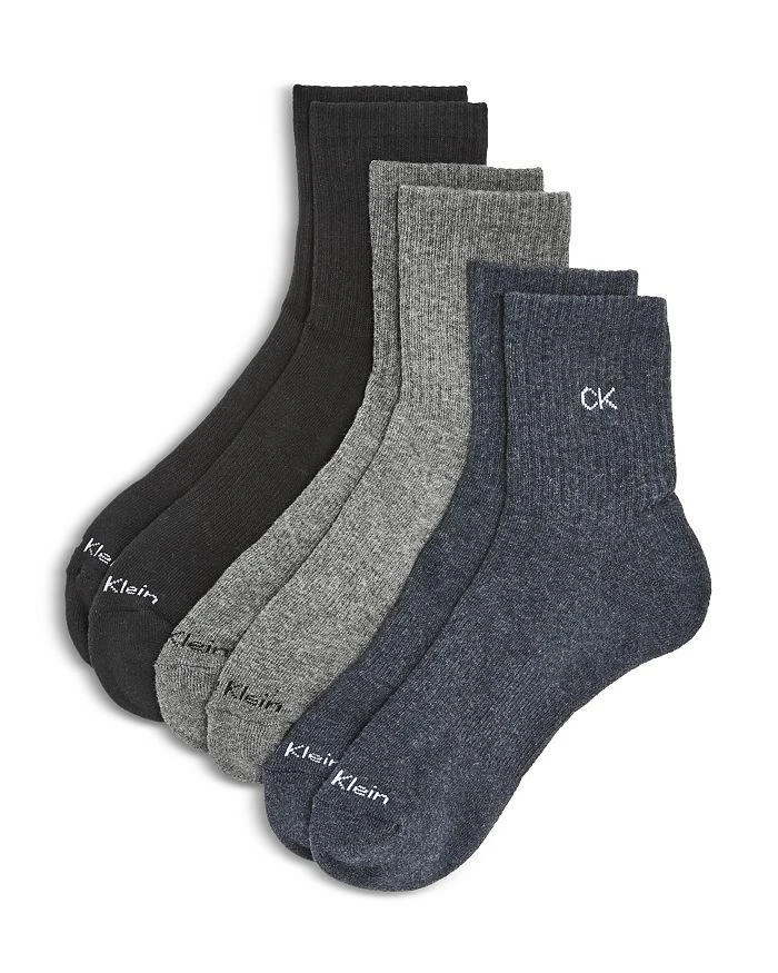 商品Calvin Klein|Cushioned High Quarter Socks, Pack of 3,价格¥109,第1张图片