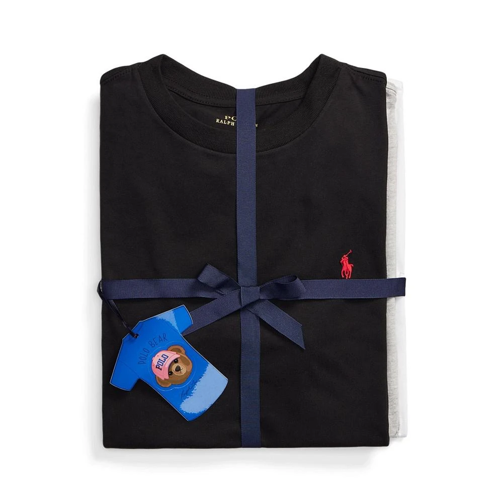 商品Ralph Lauren|Big Boys Jersey Crewneck T-shirt, Pack of 3,价格¥164,第2张图片详细描述