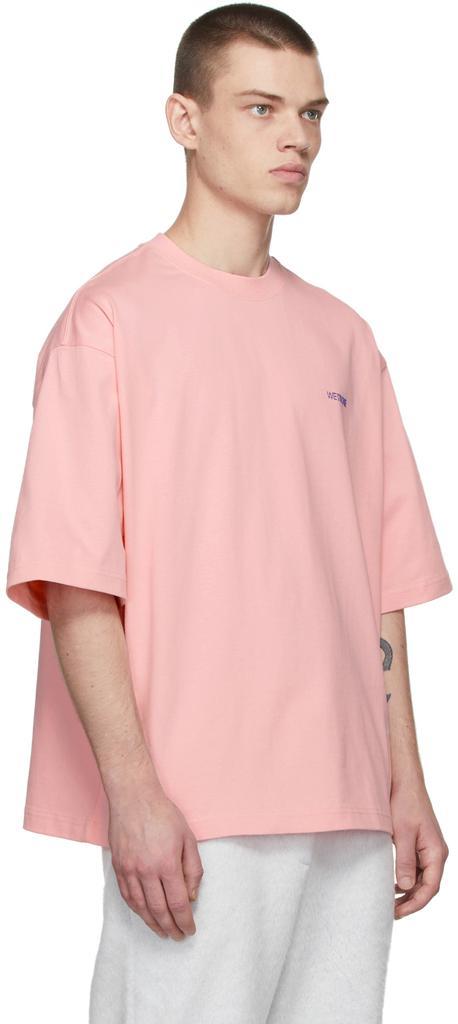 商品We11done|Pink Crystal Logo T-Shirt,价格¥1847,第4张图片详细描述
