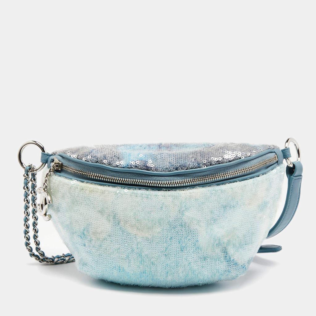 Chanel Light Blue Sequins Waterfall Belt Bag商品第1张图片规格展示