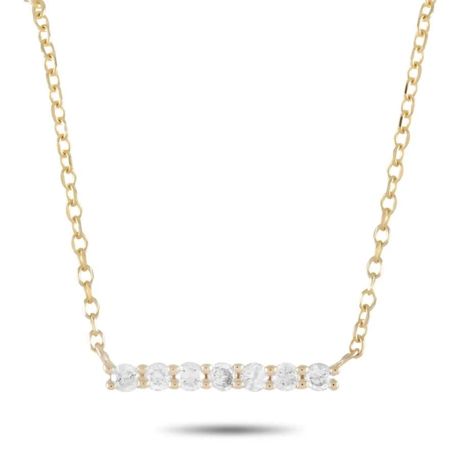 商品LB Exclusive|14K Yellow Gold 0.10ct Diamond Bar Necklace,价格¥2317,第1张图片