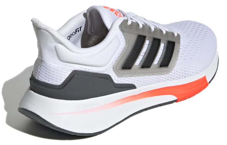 商品[国内直发] Adidas|adidas  EQ21 Run 舒适 织物 低帮跑步鞋 男款 白黑橙,价格¥340,第5张图片详细描述