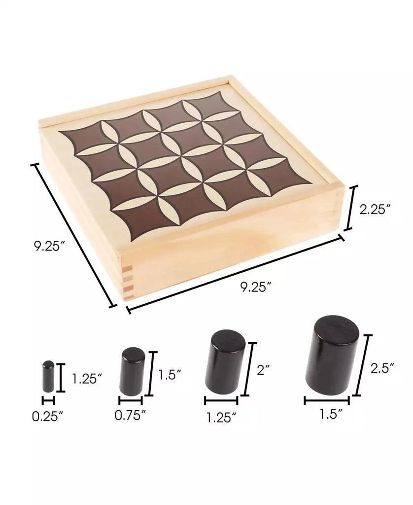 商品Trademark Global|Hey Play 3D Tic Tac Toe - Wooden Tabletop Competitive Hands -On Strategy, Logic And Skill Board Game For Two Players - Fun For Kids And Adults,价格¥360,第2张图片详细描述