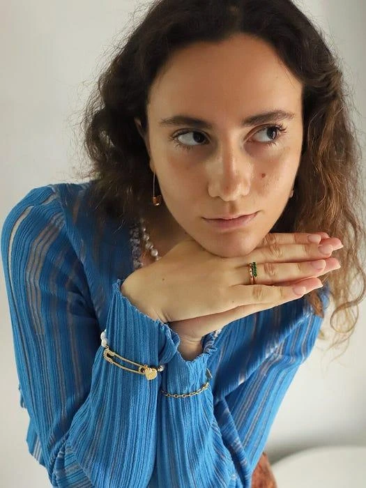 商品August Harmony|Safety Pebble Pearl Bracelet_2color,价格¥516,第4张图片详细描述