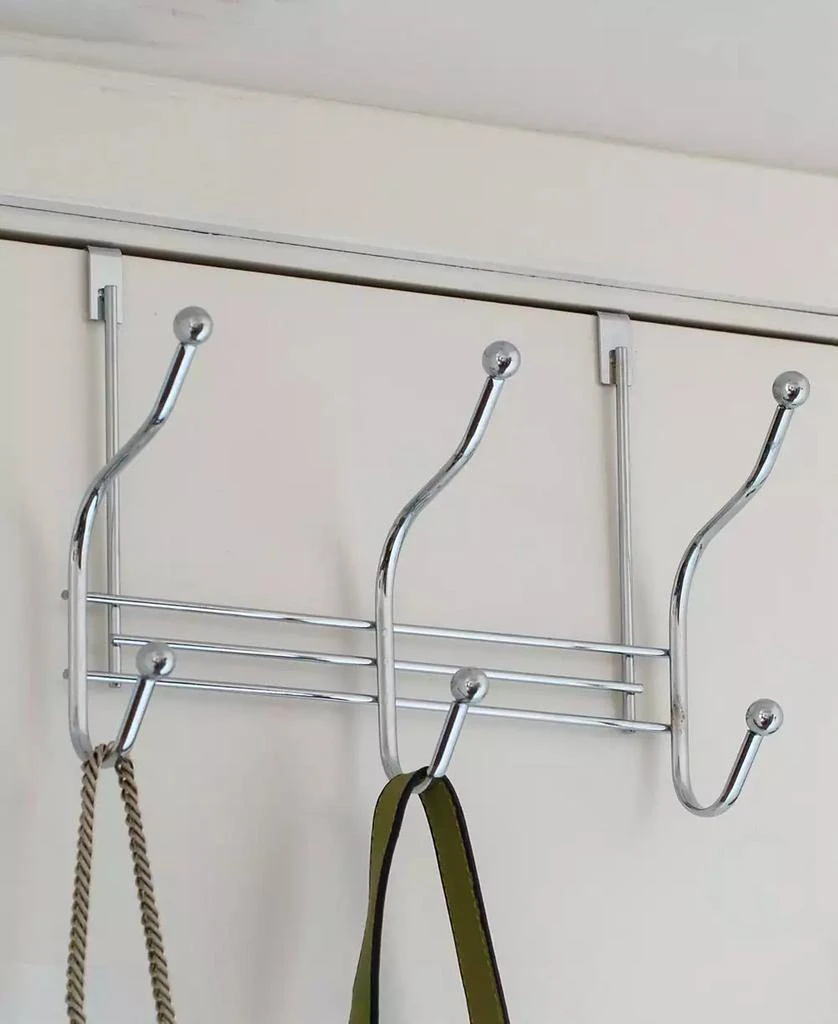 商品Basicwise|Chrome 6 Hook Hanger Organizer,价格¥270,第4张图片详细描述