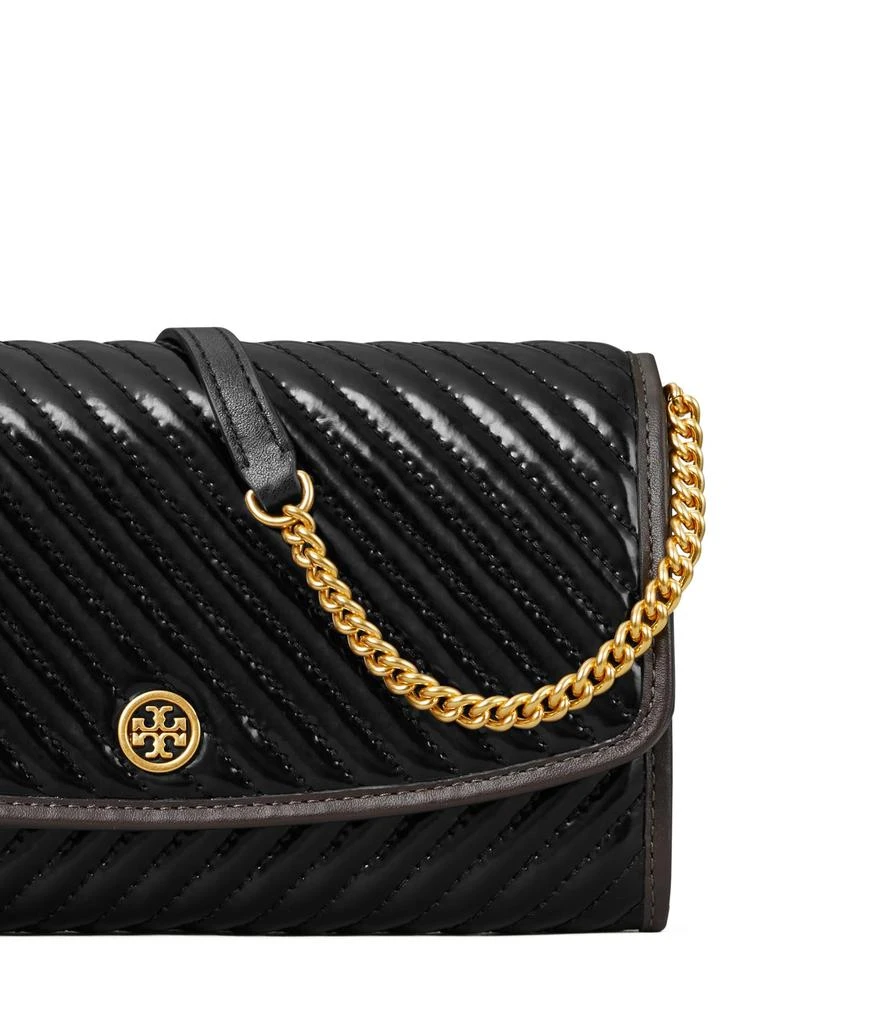 Tory Burch Robinson Patent Puffy Quilted Chain Wallet 4