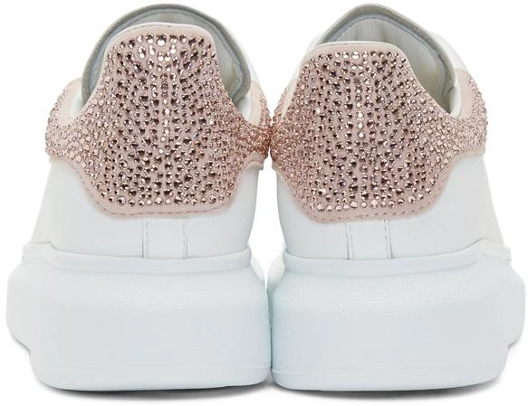商品Alexander McQueen|White & Pink Crystal Oversized Sneakers 球鞋,价格¥4105,第4张图片详细描述