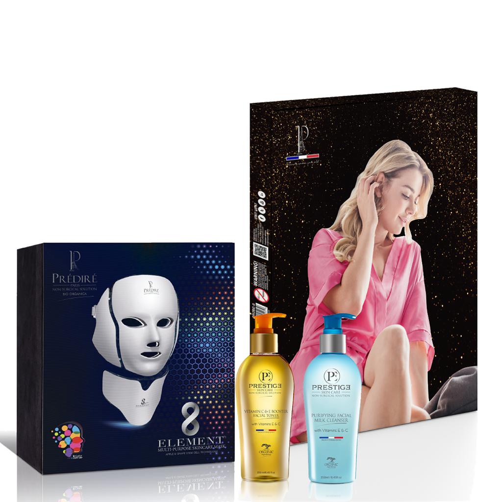 Facial Revitalization LED Mask w/ Essential Skincare Set-Pink Robe商品第3张图片规格展示
