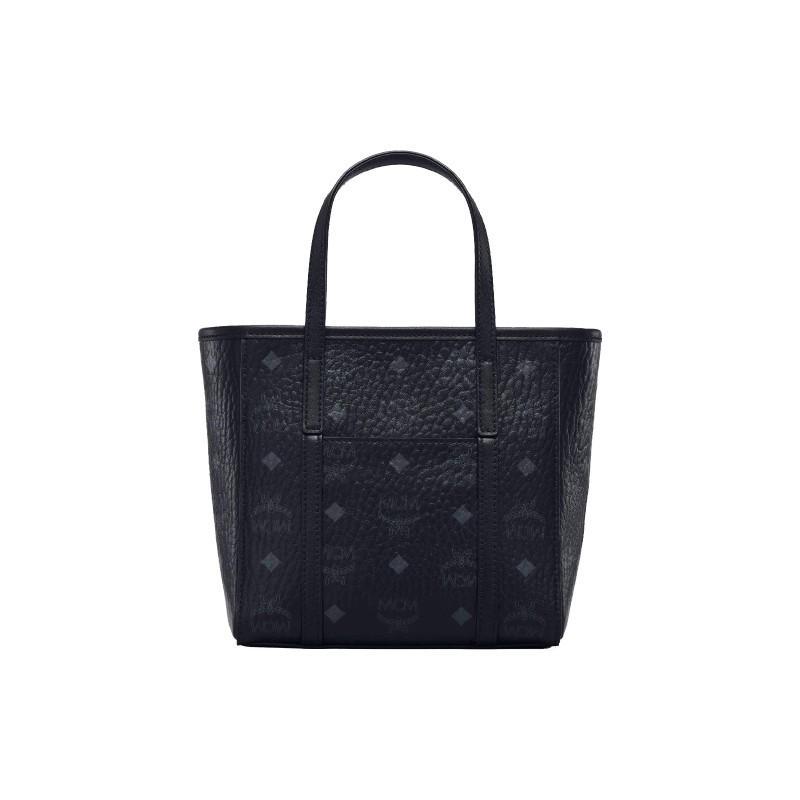 商品[国内直发] MCM|MCM 奢侈品 女士Toni Visetos系列黑色印花logo单肩斜挎手提包迷你菜篮子购物袋托特包 MWPAATN04BK001,价格¥3186,第3张图片详细描述