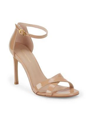 商品Stuart Weitzman|Nudist Song Patent Leather Stiletto Sandals,价格¥1026,第2张图片详细描述
