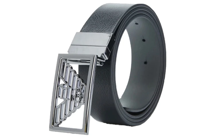 商品[国内直发] Emporio Armani|阿玛尼 平滑扣 金属徽标搭扣双面腰带 皮革 男士3.5*126cm,价格¥885,第6张图片详细描述