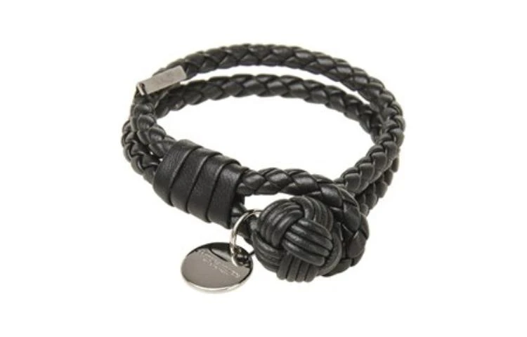 商品[国内直发] Bottega Veneta|葆蝶家 Logo印刻 编织设计 羊皮 手链 男款,价格¥2105,第4张图片详细描述