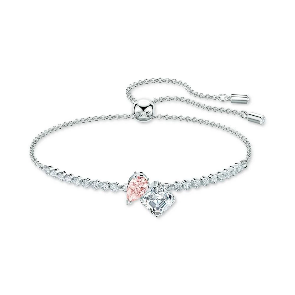 商品Swarovski|Silver-Tone Double Crystal Slider Bracelet,价格¥680,第1张图片