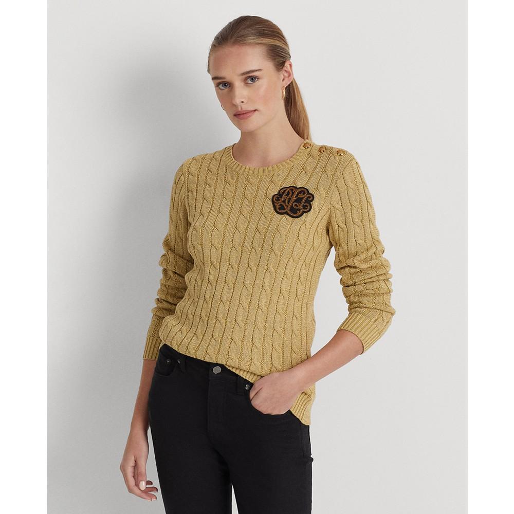 Lauren Ralph Lauren | Button-Trim Cable-Knit Sweater 607.57元 商品图片
