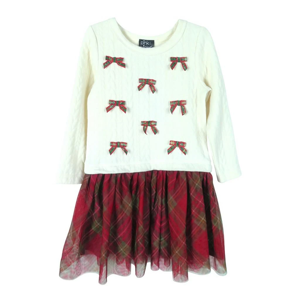 商品Pink & Violet|Toddler Girls Drop-Waist Sweater to Tutu Dress,价格¥152,第1张图片