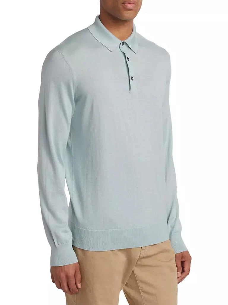 商品Zegna|Cashmere-Silk Polo Sweater,价格¥9520,第3张图片详细描述