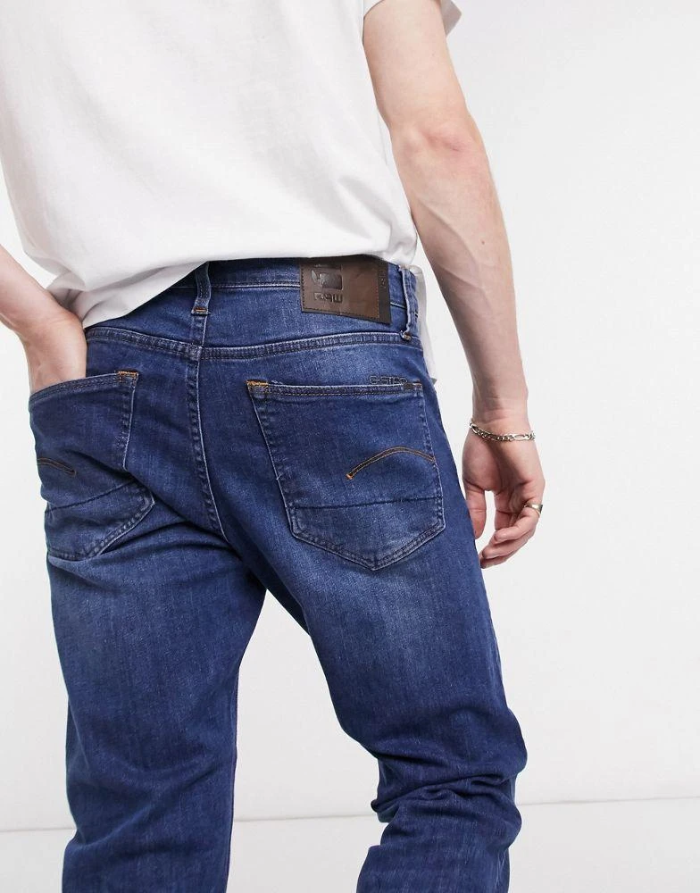 商品G-Star|G-Star 3301 slim in mid wash Exclusive at ASOS,价格¥351,第3张图片详细描述