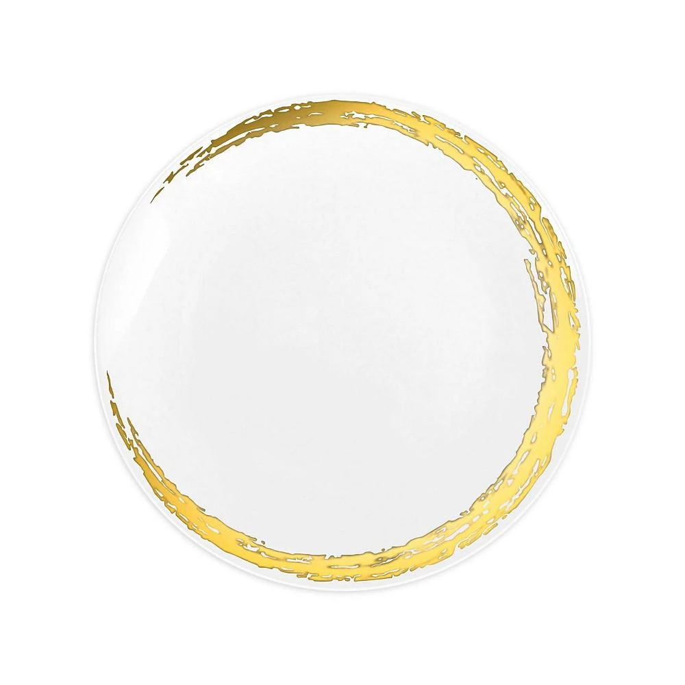 商品Smarty Had A Party|7.5" White with Gold Moonlight Round Disposable Plastic Appetizer/Salad Plates (120 Plates),价格¥525,第1张图片