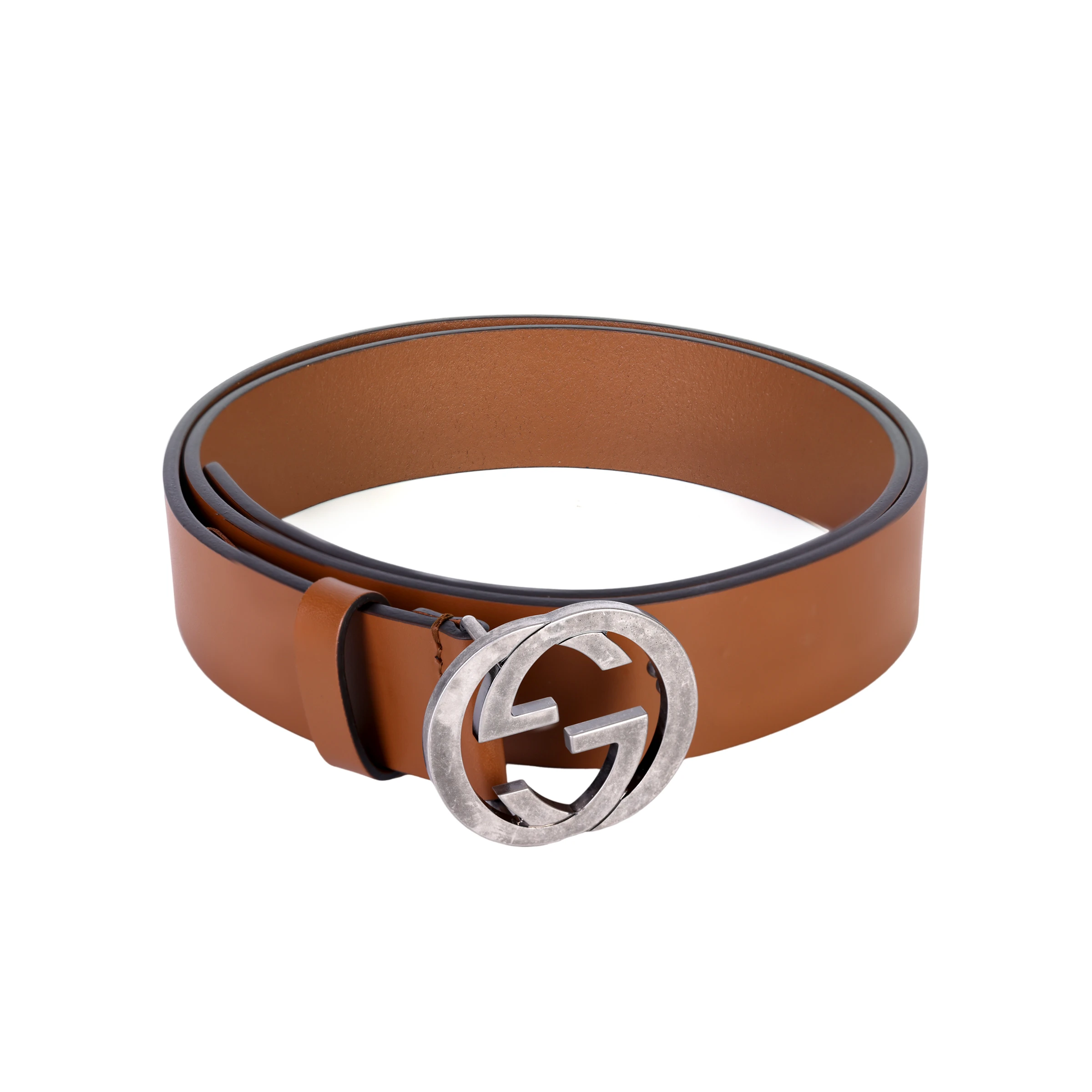 商品[国内直发] Gucci|古驰 时尚经典潮流平滑扣 皮带 男款 棕色 宽3.5cm,价格¥1661,第7张图片详细描述