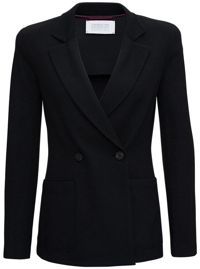 商品Harris Wharf London|Black Wool Double-Breasted  Blazer,价格¥1926,第1张图片