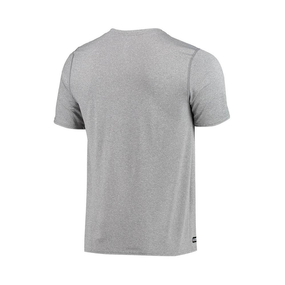 Men's Heathered Gray New York Giants Combine Authentic Game On T-shirt商品第4张图片规格展示
