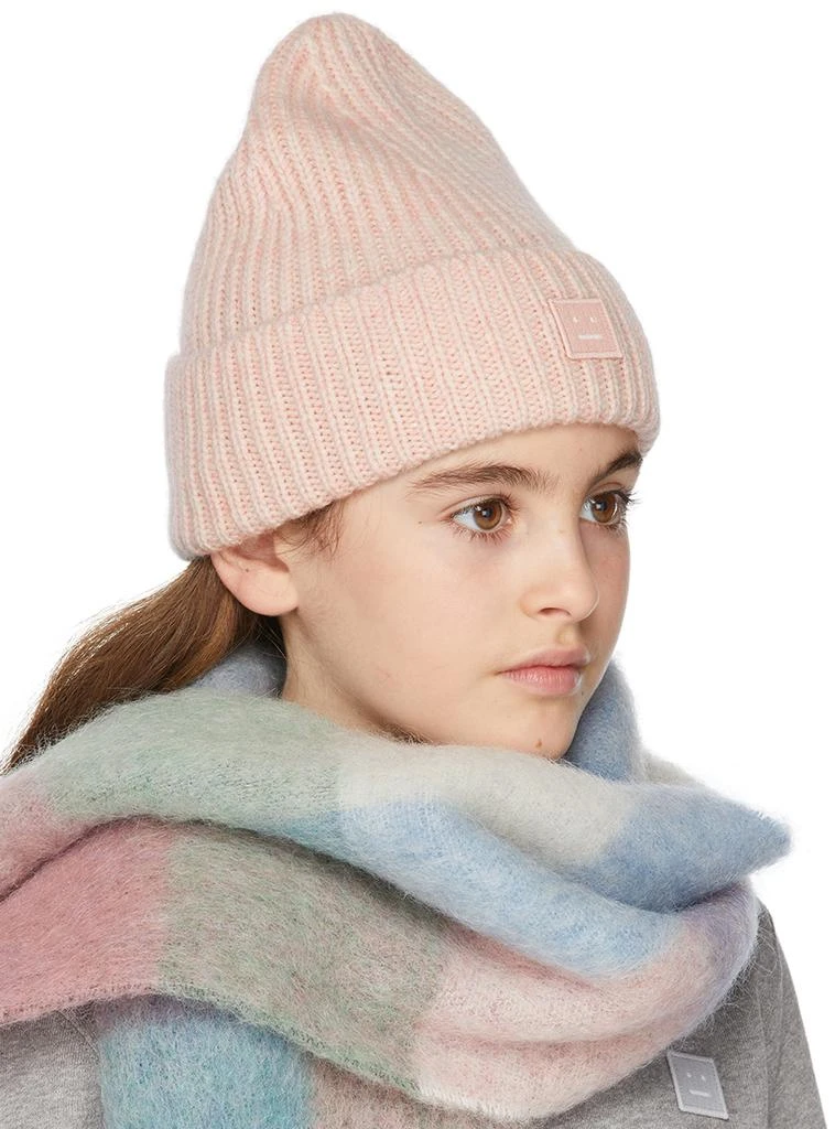 商品Acne Studios|Kids Pink Ribbed Wool Beanie,价格¥759,第2张图片详细描述