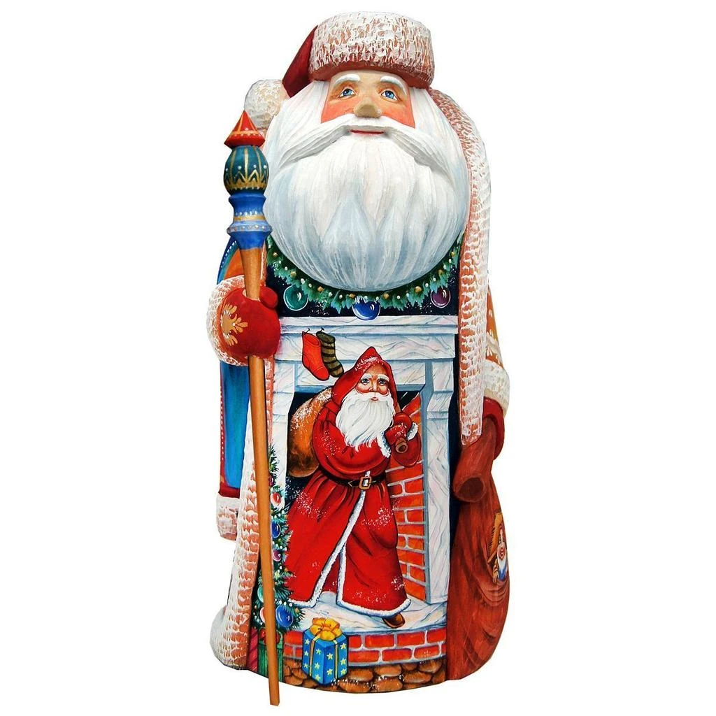 商品G. DeBrekht|Designocracy Woodcarved Handpainted Coming To Town Santa G.DeBrekht,价格¥9591,第1张图片