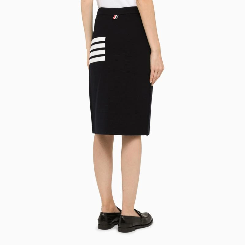 商品Thom Browne|Blue wool knit pencil skirt,价格¥2675,第4张图片详细描述