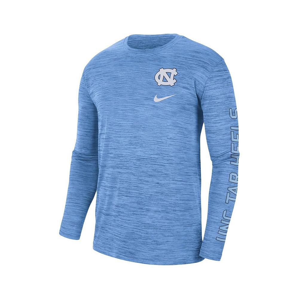 男式 耐克 北卡大学焦油踵队长袖T恤 校园蓝色商品第3张图片规格展示