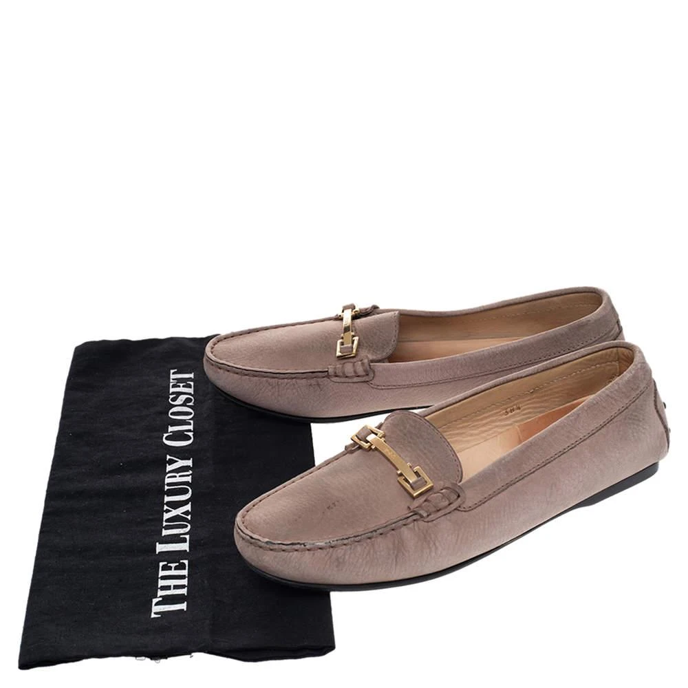 Tod's Beige Leather Buckle Slip On Loafers Size 38.5 商品