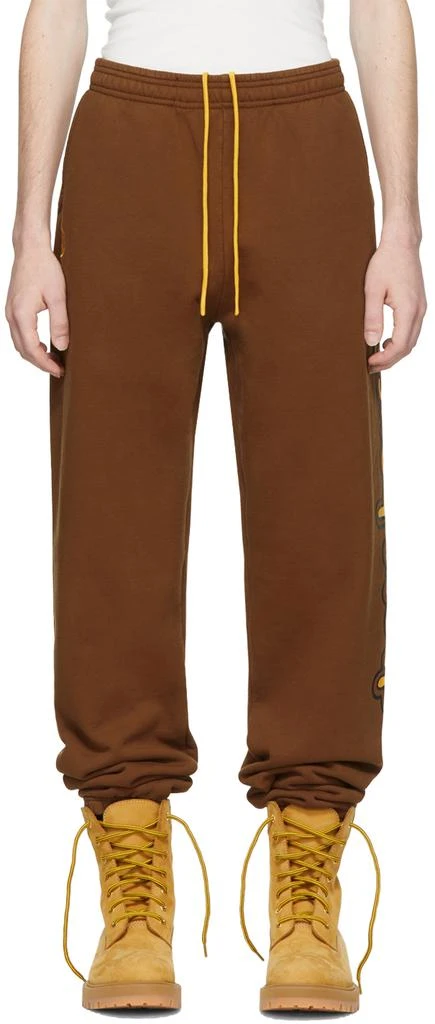 商品Drew House|SSENSE Exclusive Brown Cartoon Font Lounge Pants,价格¥571,第1张图片