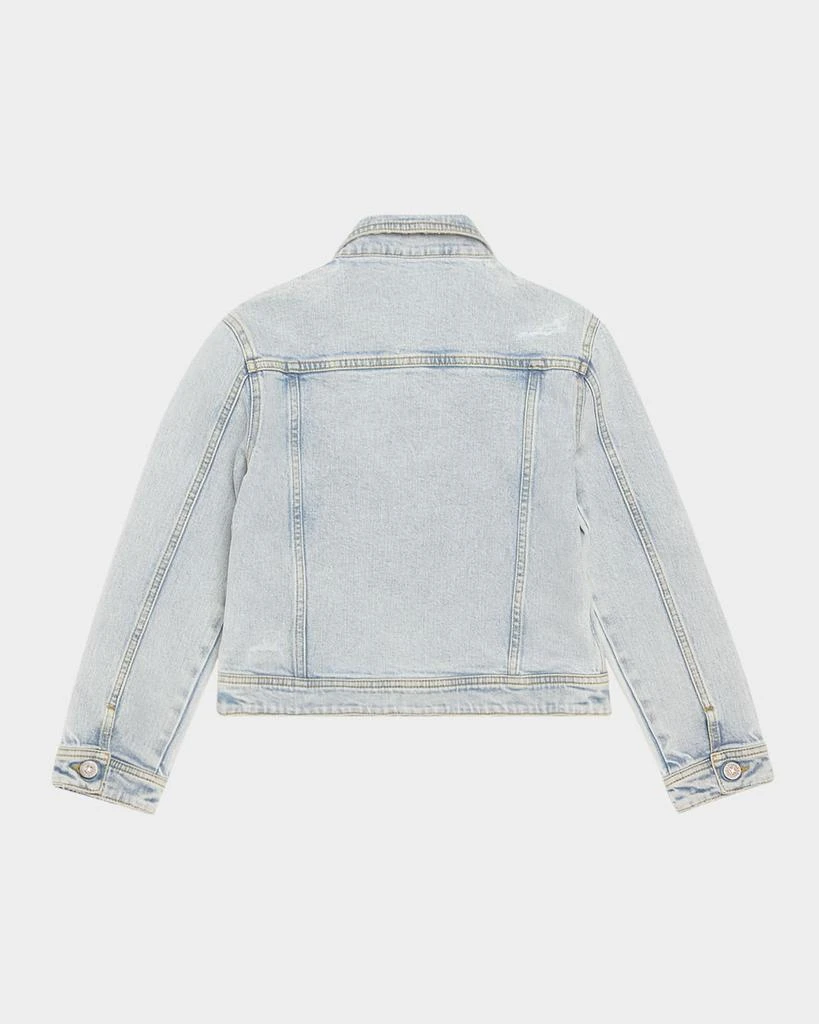 商品Golden Goose|Kid's Journey Bleached Denim Jacket with Embroidery, Size 4-12,价格¥2500,第2张图片详细描述