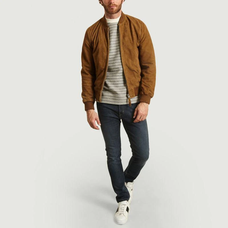 商品Schott|Suede Schott Bomber Jacket Honey SCHOTT NYC,价格¥2032,第4张图片详细描述