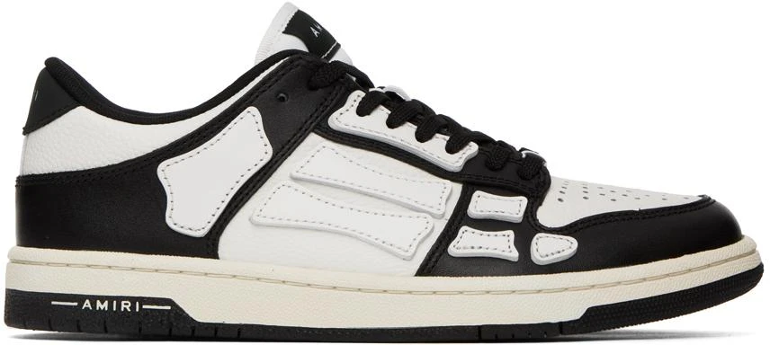 商品AMIRI|Black & White Skel Low Sneakers,价格¥3817,第1张图片